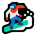 🏂🏿 snowboarder: dark skin tone display on Windows